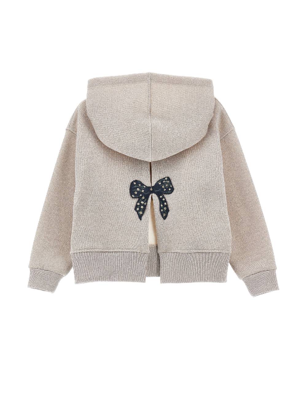 Monnalisa Felpa lurex con cappuccio In Vendita