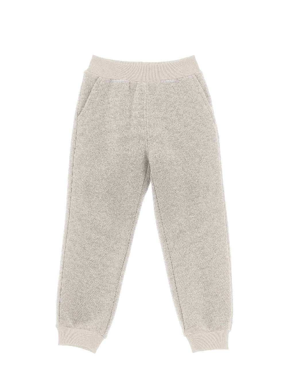 Monnalisa Jogger felpa glitter con fiocco