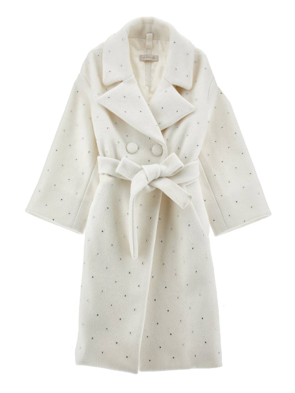 Monnalisa Cappotto panno con strass