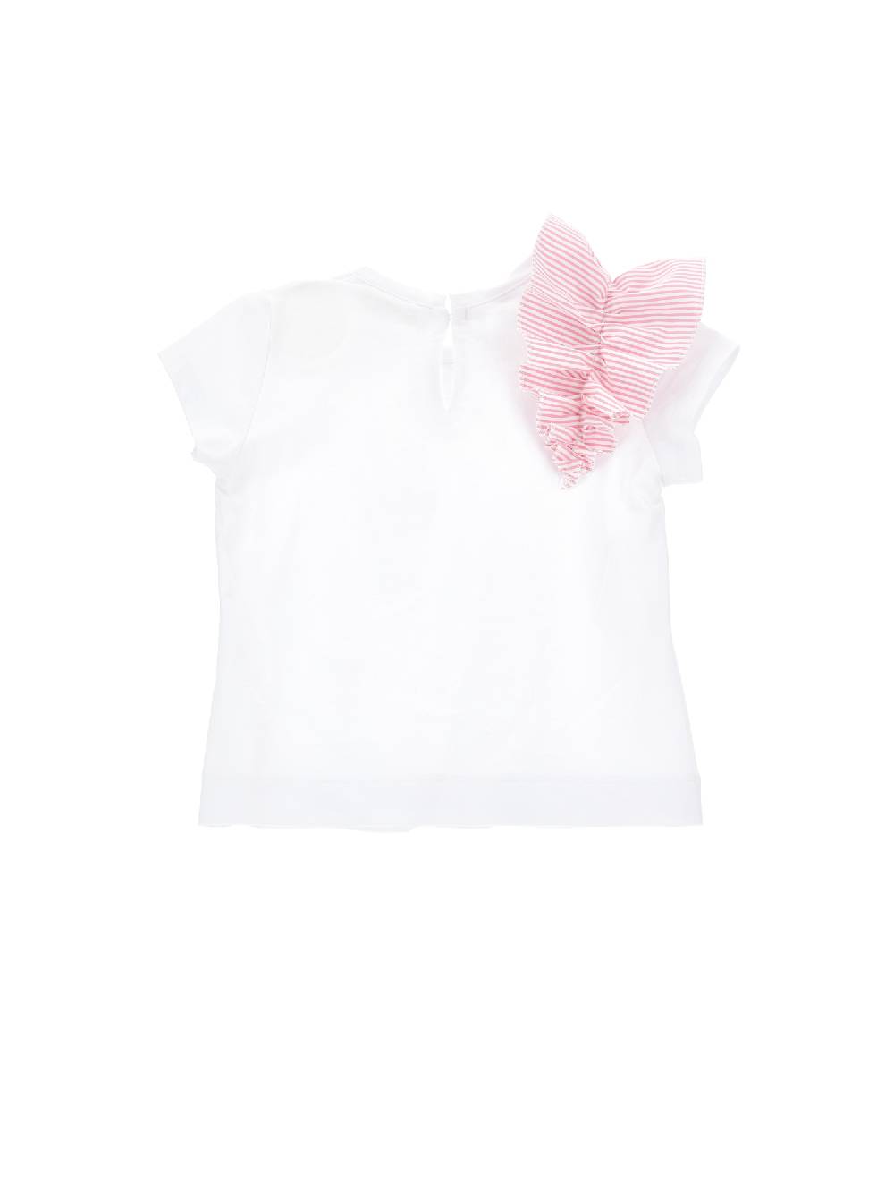 Monnalisa T-shirt cotone organico rouches Fino Al -60%
