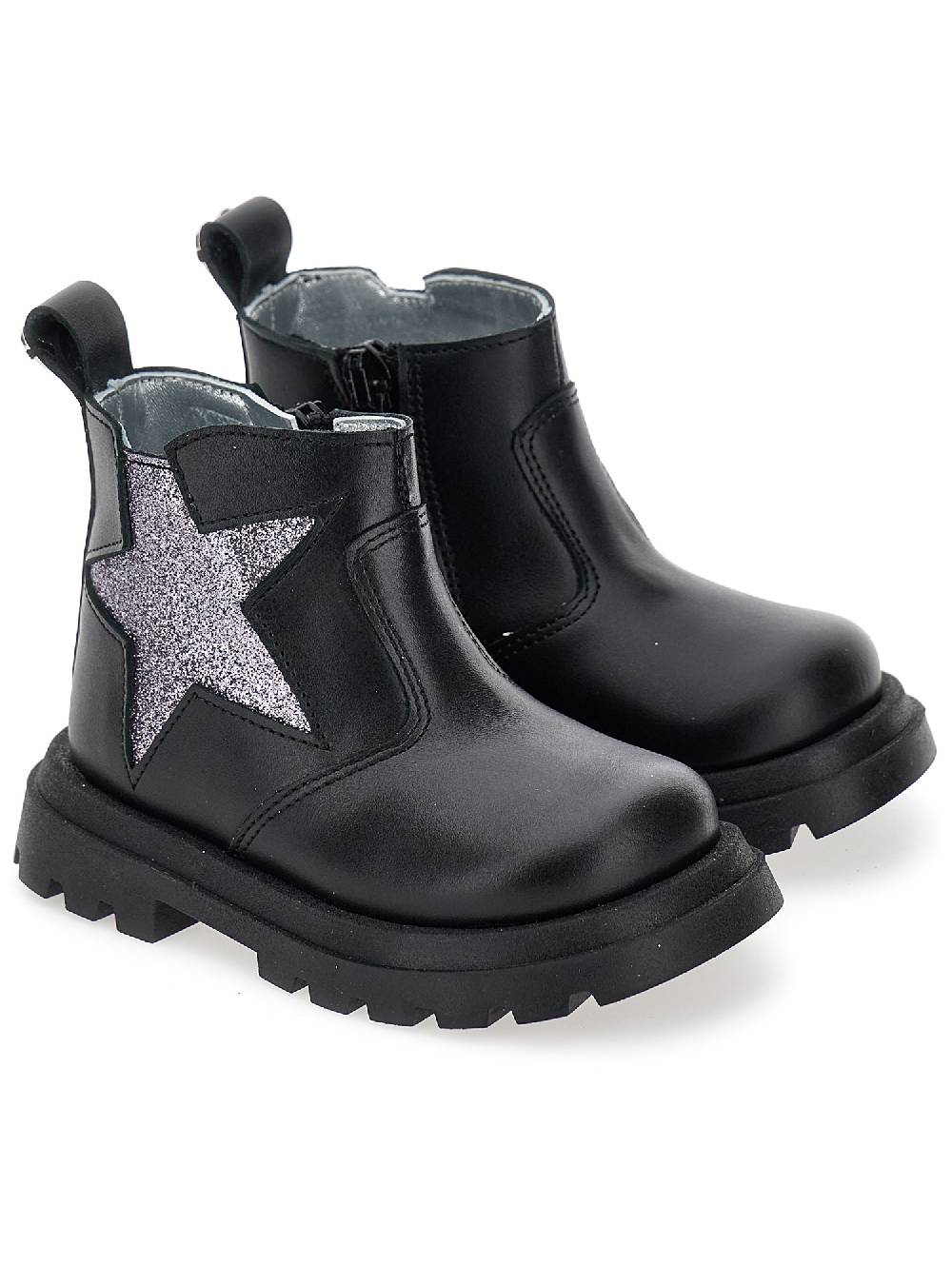 Monnalisa Scarponcini pelle con stella glitter Economico