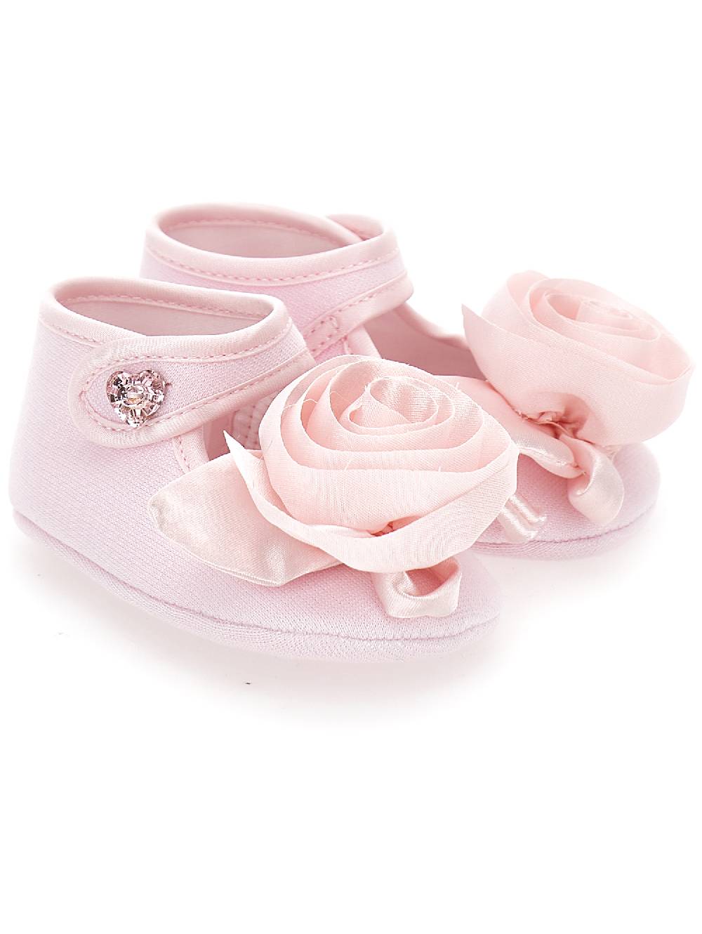 Monnalisa Ballerine jersey con rosa applicata Vendita Economica