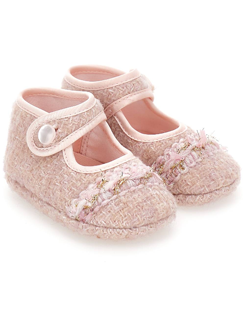 Monnalisa Ballerine tessuto bouclé Saldi Di Fabbrica