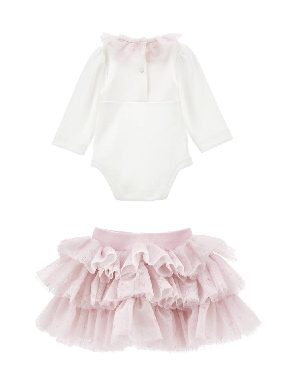 Monnalisa Completo 2 pezzi ricamato con tulle stampato Vendite Flash