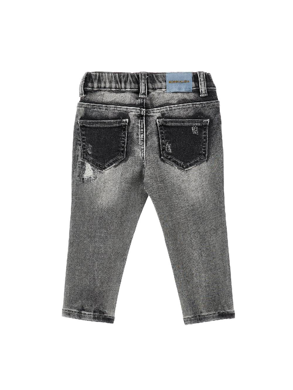 Monnalisa Pantaloni denim con ricami Prezzo Ridotto