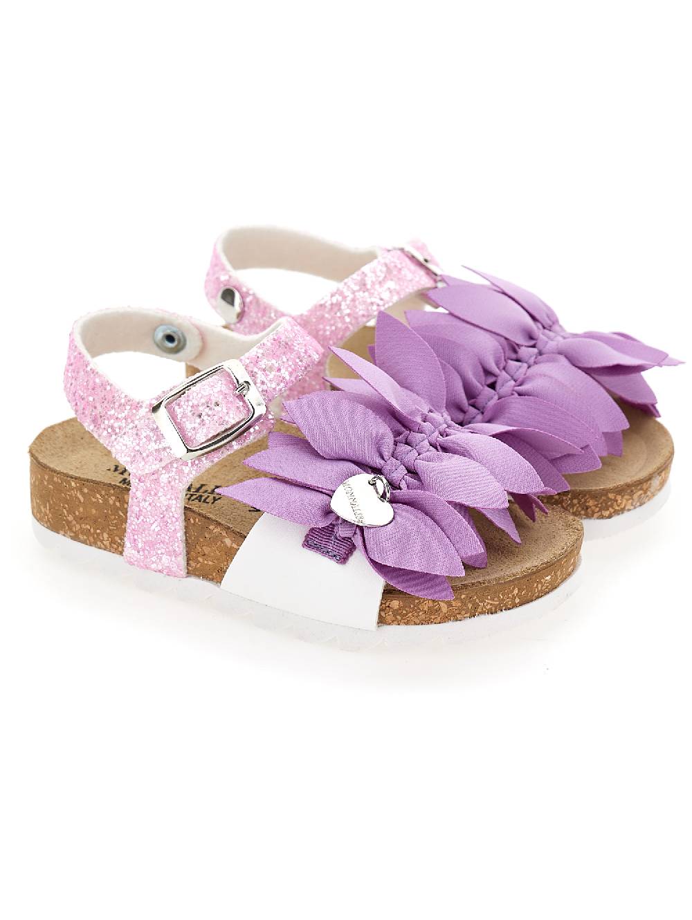 Monnalisa Sandali glitter con fiori 2025