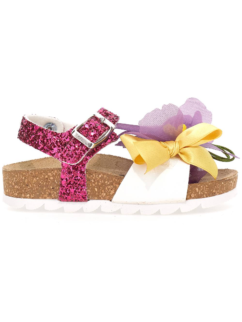 Monnalisa Sandali glitter con fiori