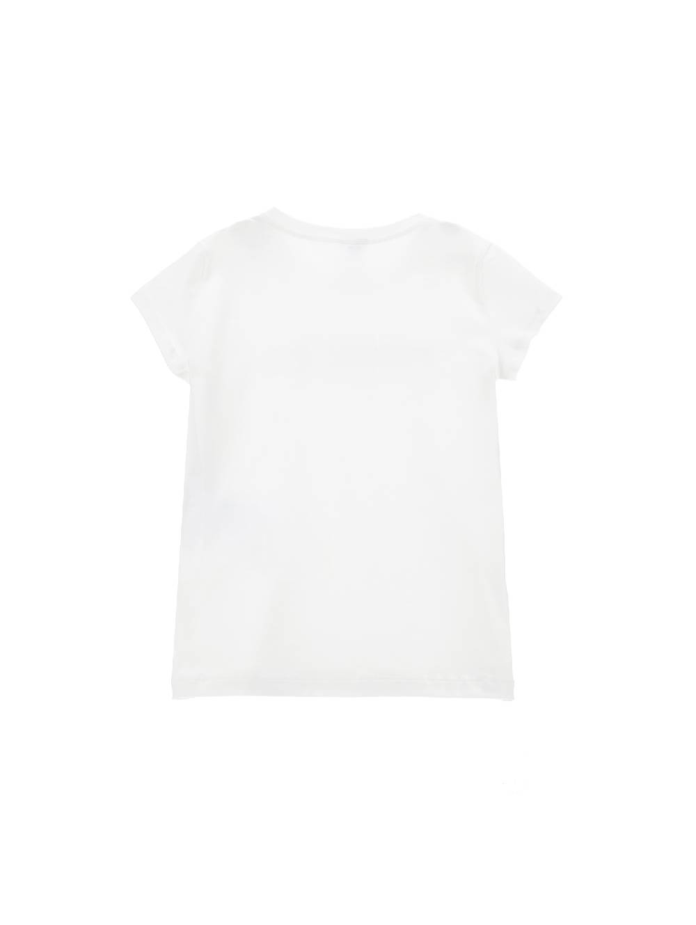 Monnalisa T-shirt cotone logato strass Outlet