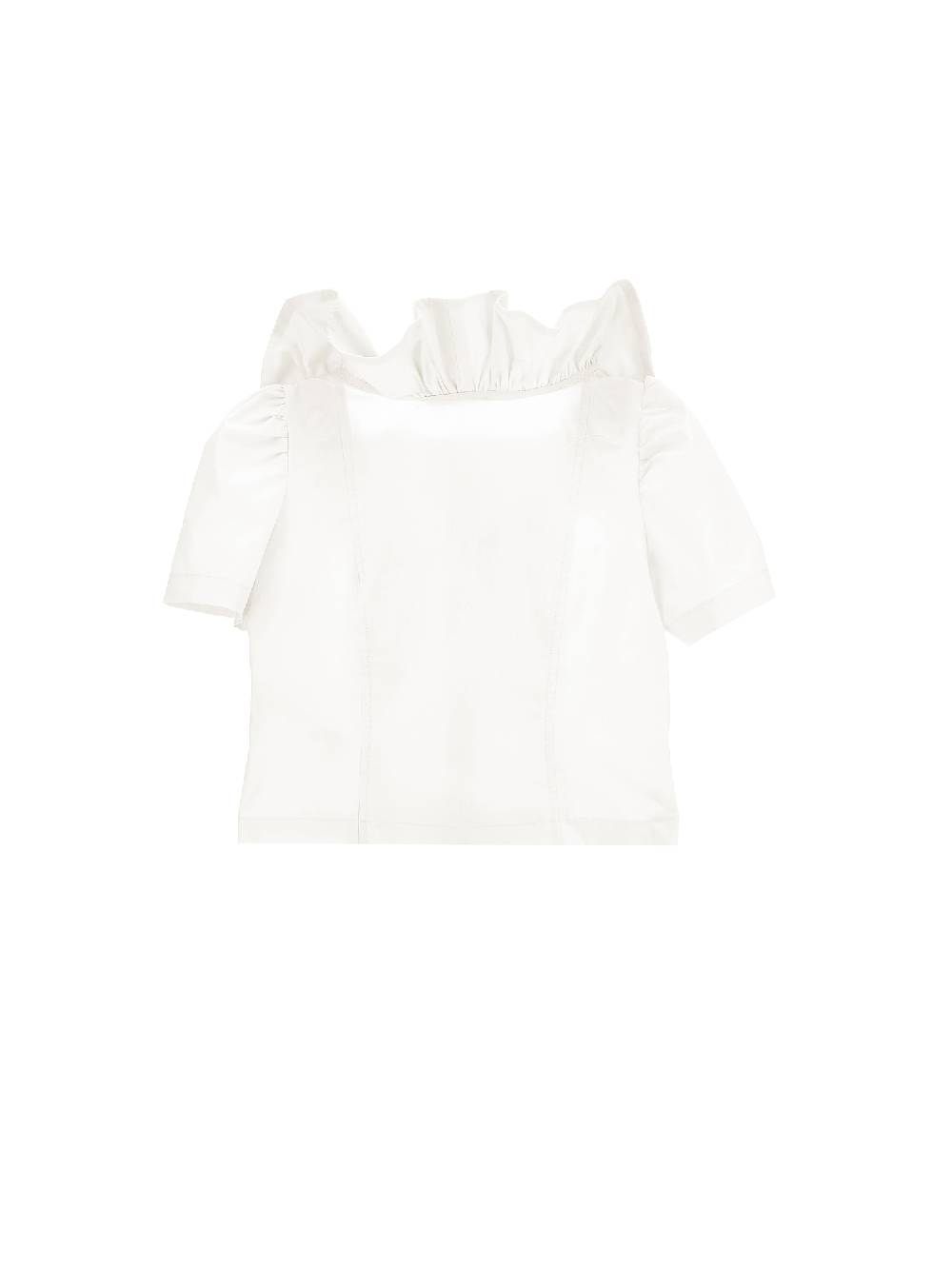 Monnalisa Camicia popeline con volants Spedizione Gratuita