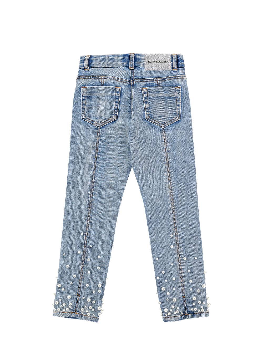 Monnalisa Jeans con perle degradè Economico