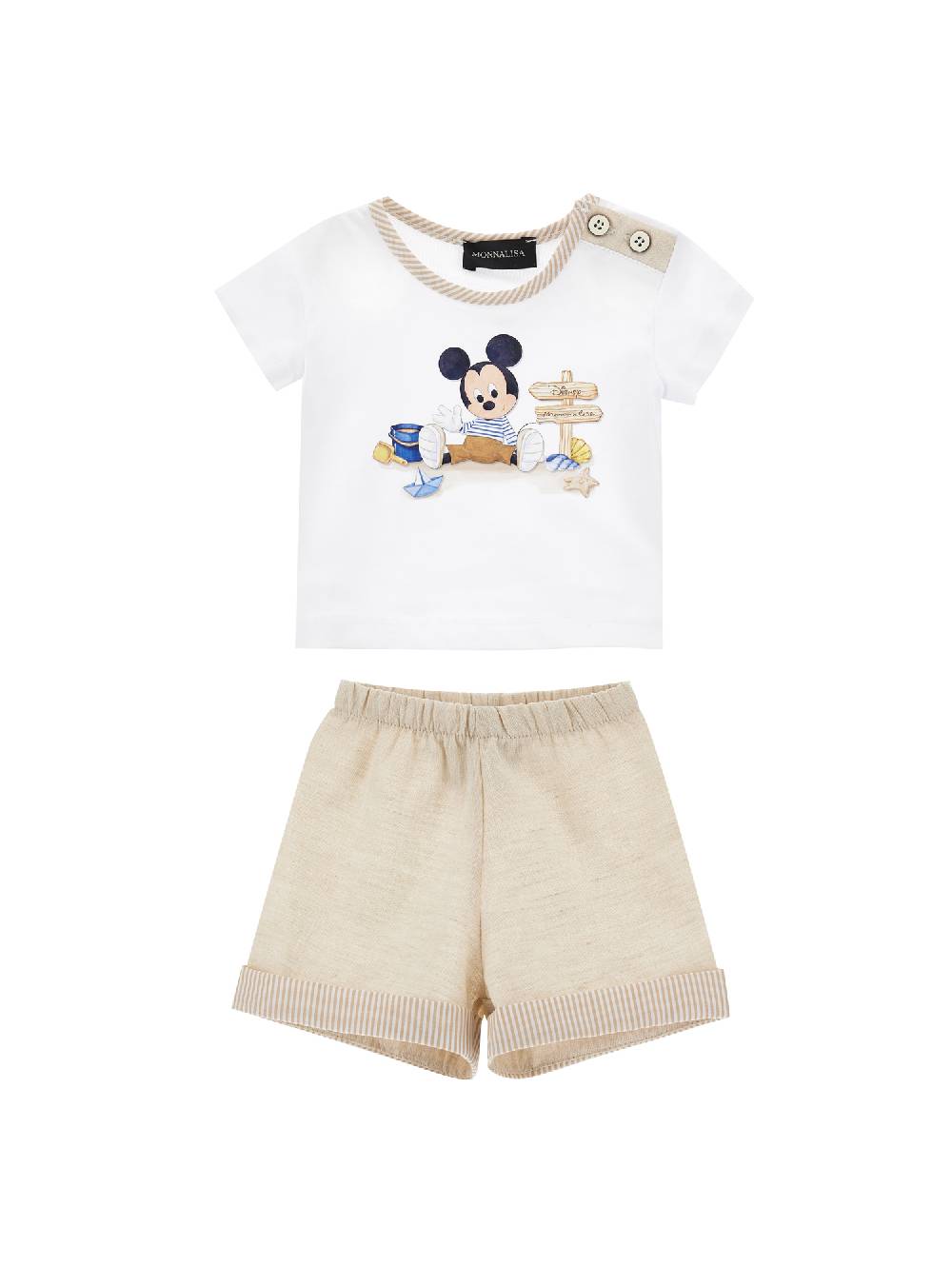 Monnalisa T shirt e bermuda Mickey, set neonato Pezzi Unici