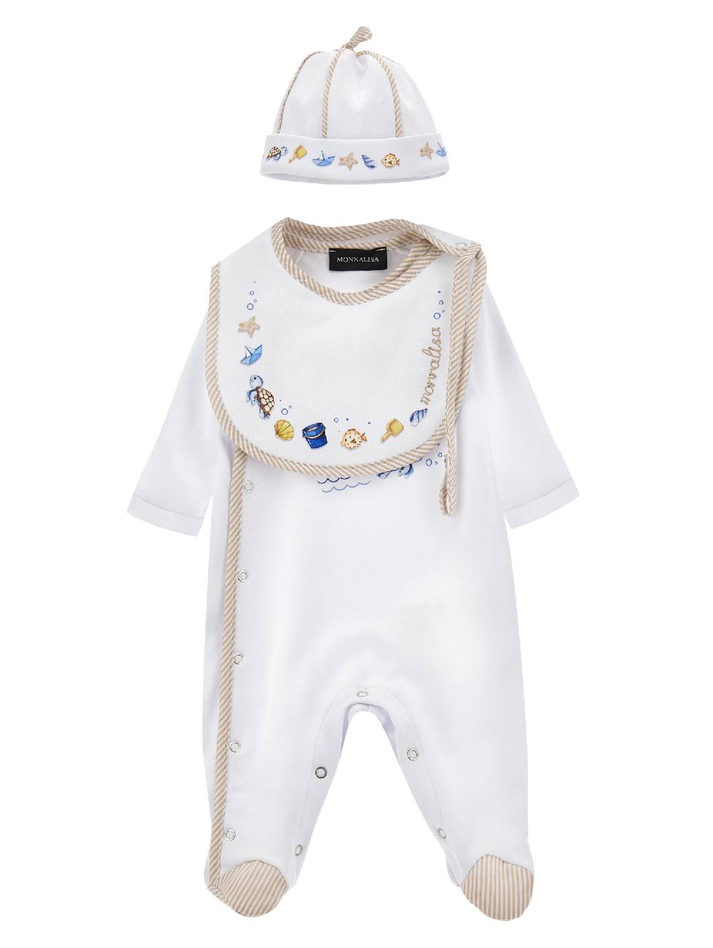 Monnalisa Completo neonato, tre pezzi cotone Mickey Mouse