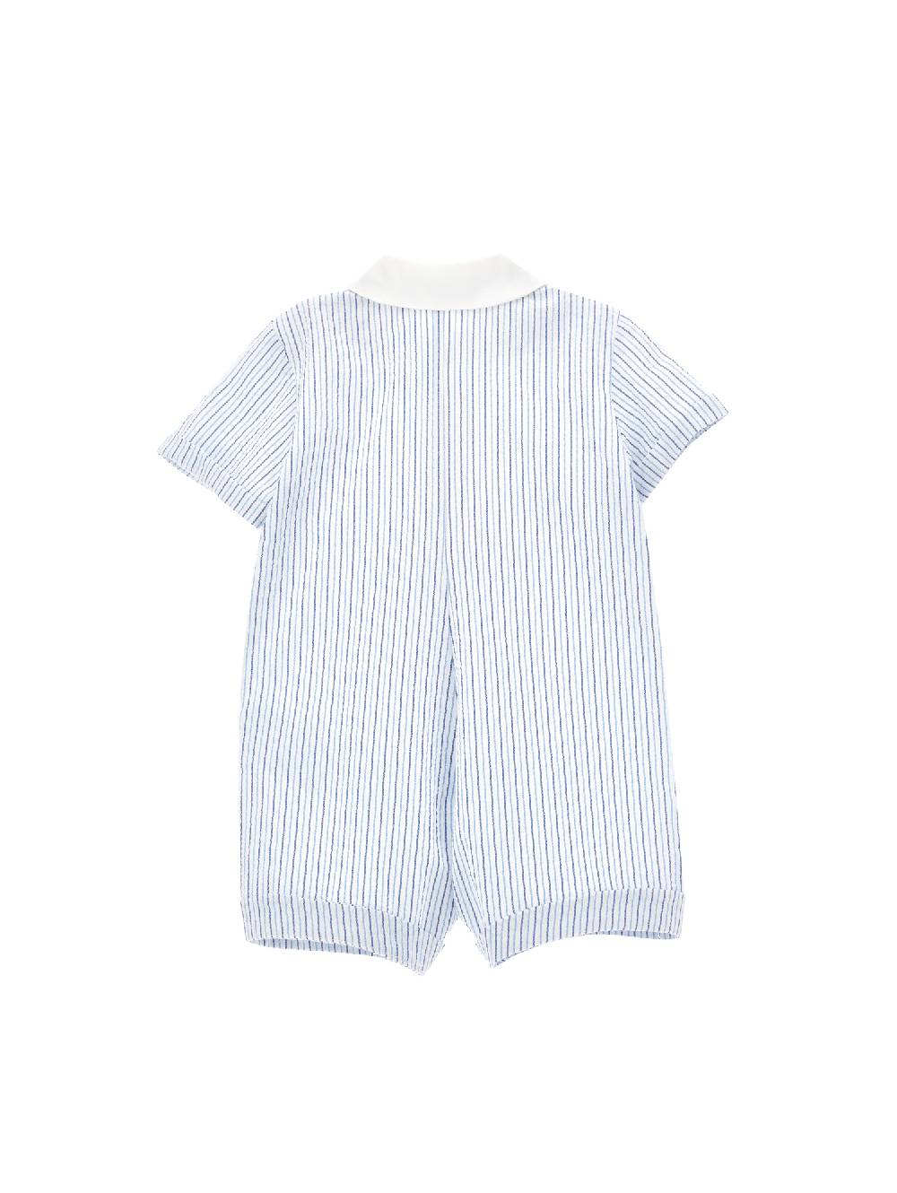 Monnalisa Pagliaccetto seersucker con papillon Shopping Online
