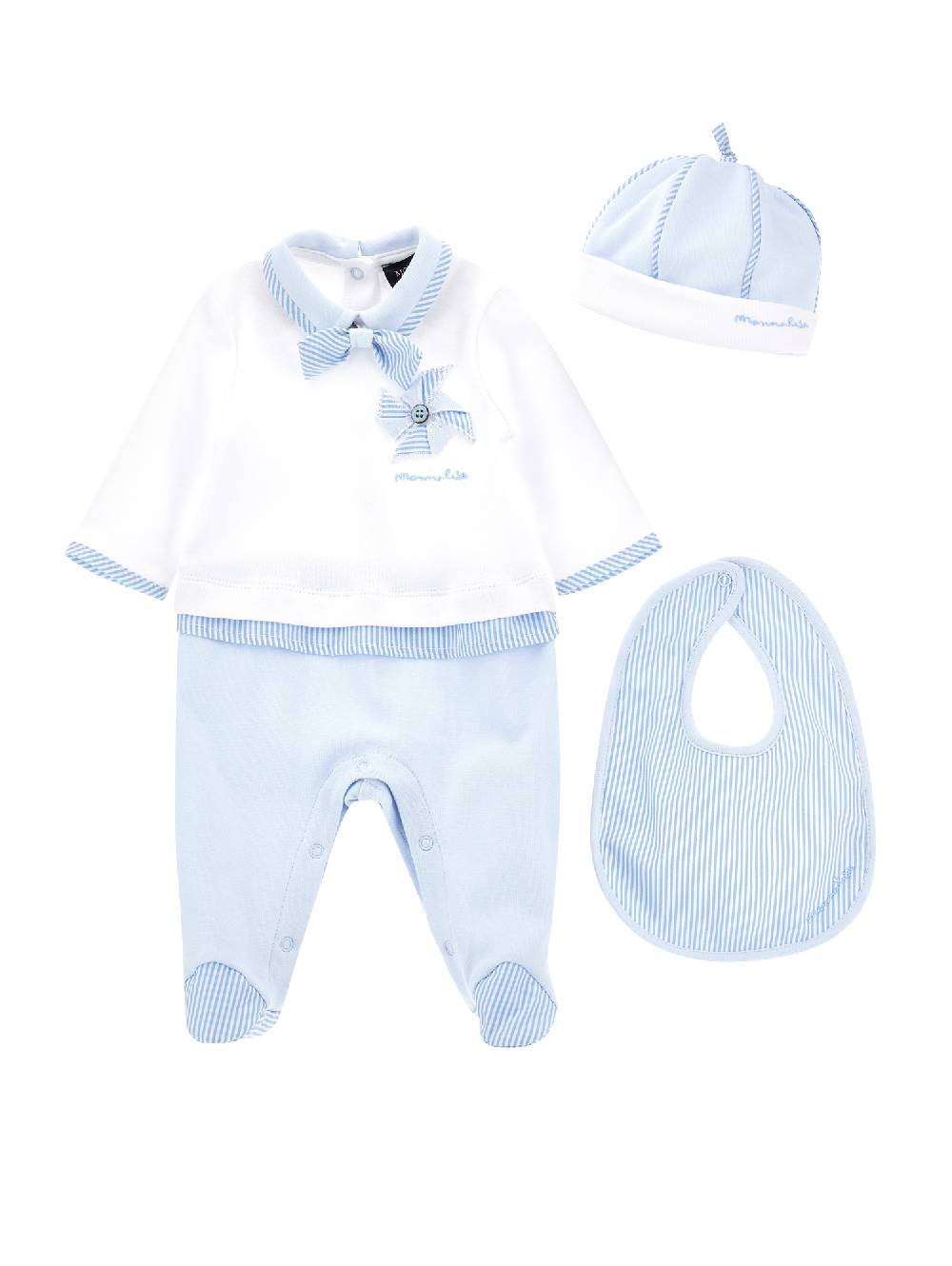 Monnalisa Completo neonato, tre pezzi cotone Sottocosto