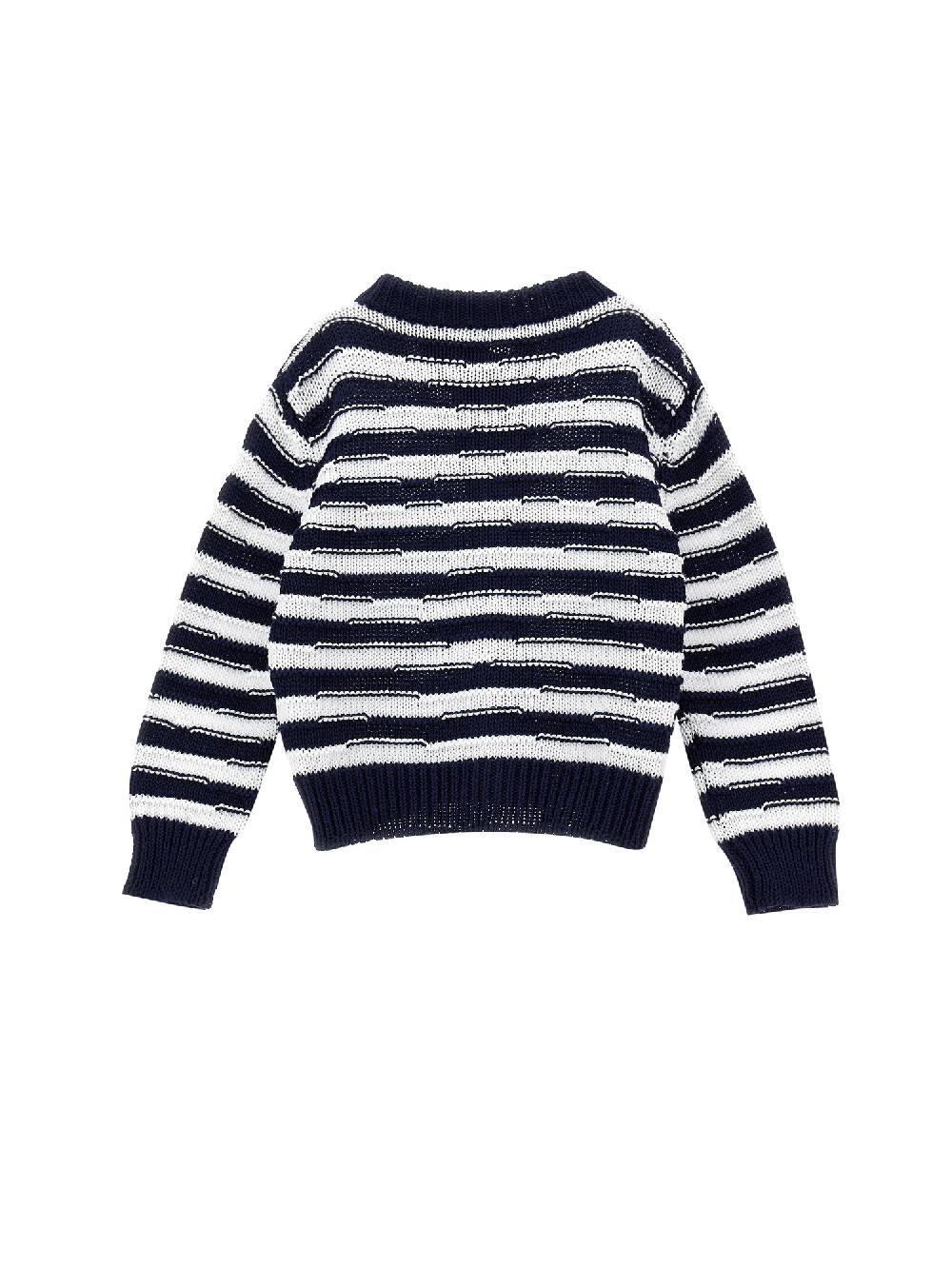 Monnalisa Cardigan a righe marina cotone Black Friday