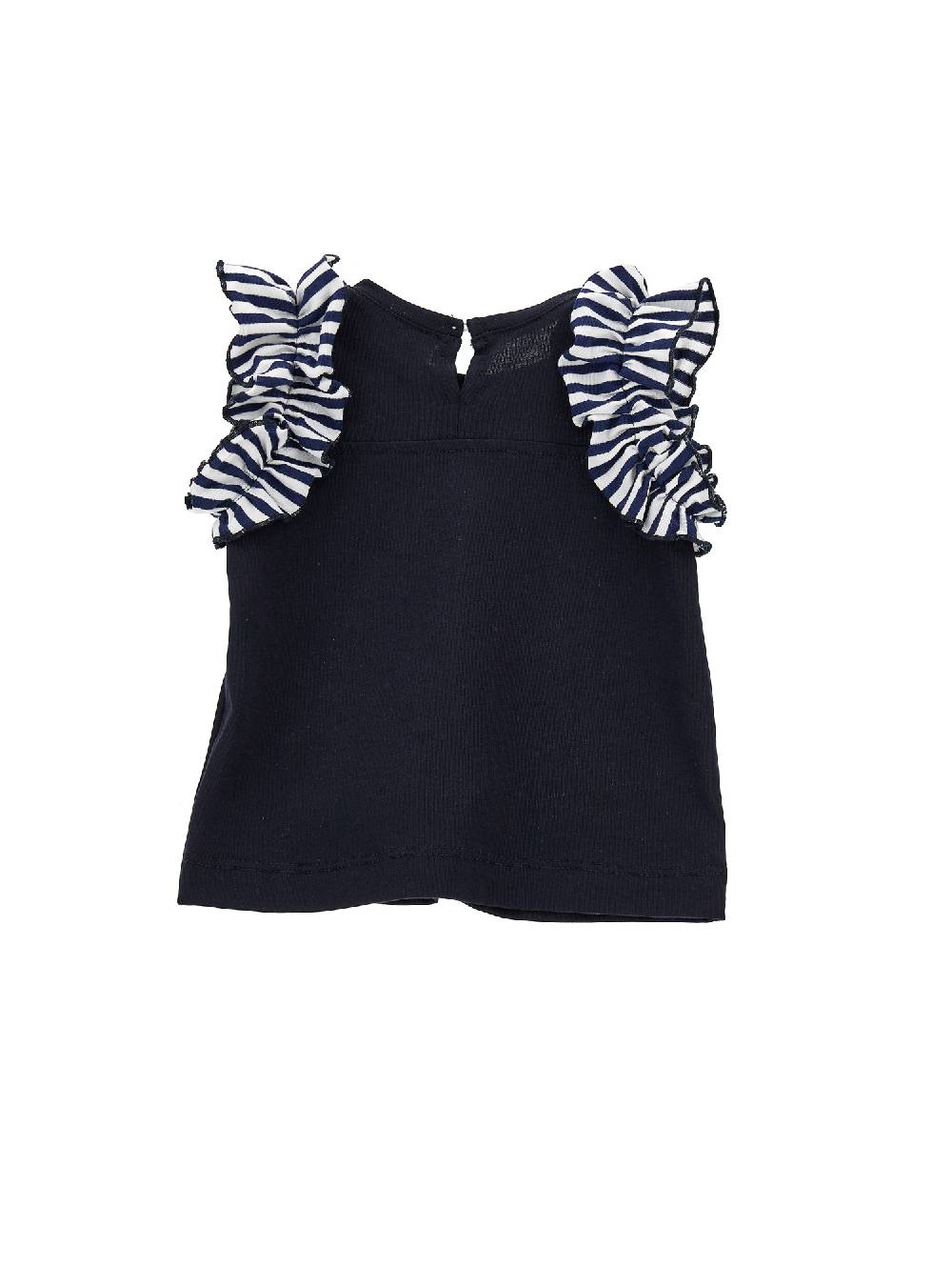 Monnalisa Canotta jersey con rouches Ultimo giorno