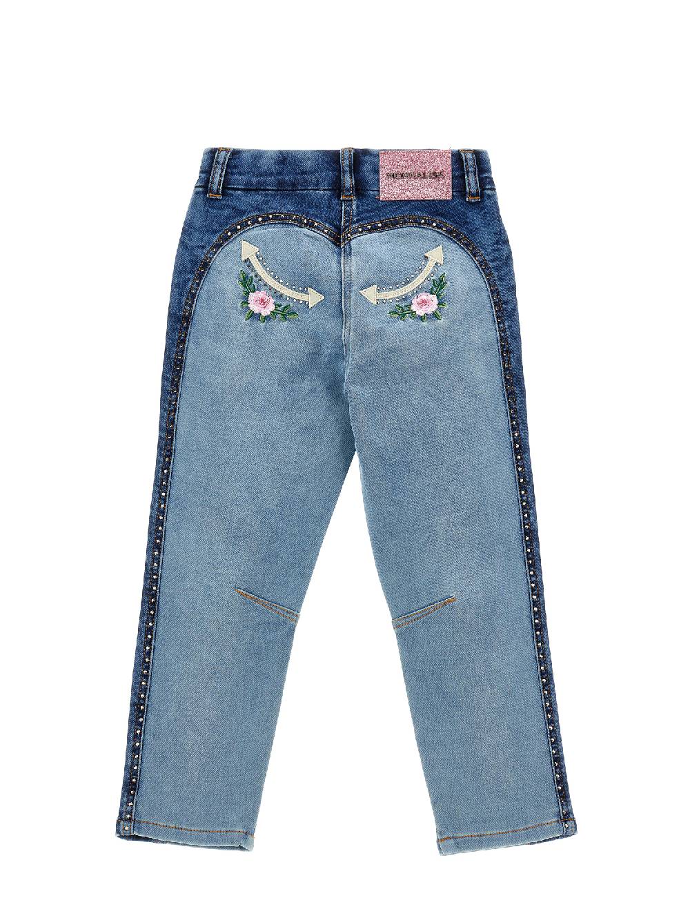 Monnalisa Jeans felpa ricamati Offerta per la Festa della Mamma
