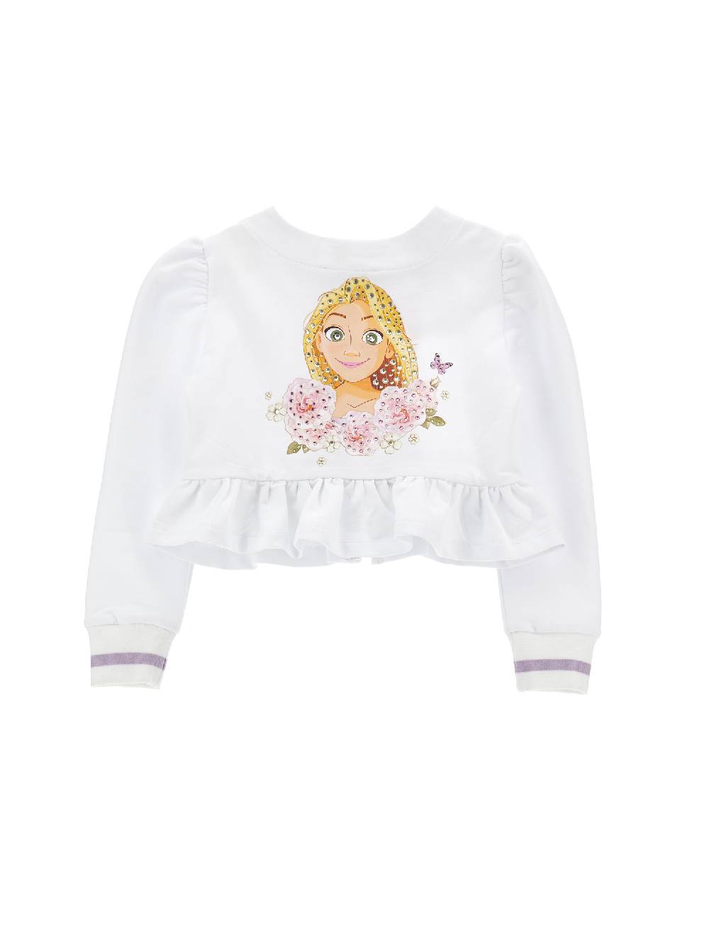 Monnalisa Felpa aperta Rapunzel con galette Grandi sconti