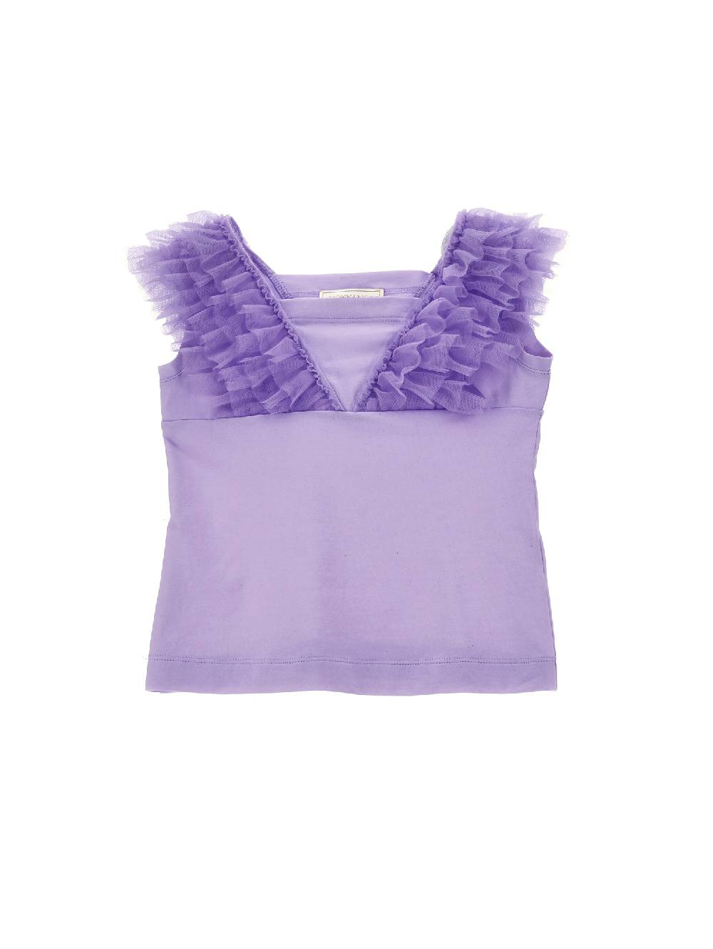 Monnalisa Canotta jersey dettagli tulle Super Saving Price