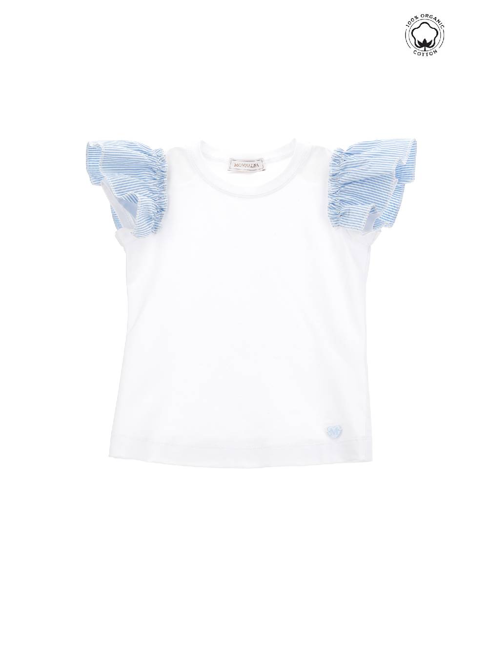 Monnalisa T-shirt cotone organico volants Ultimo giorno