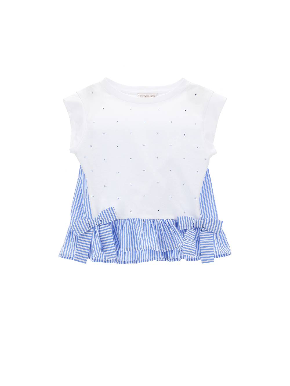 Monnalisa T-shirt con fiocchi e strass Italy