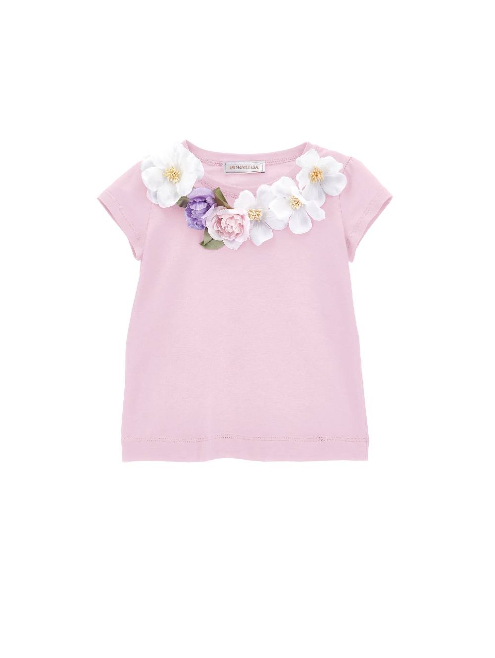 Monnalisa T-shirt jersey con fiori Vendita