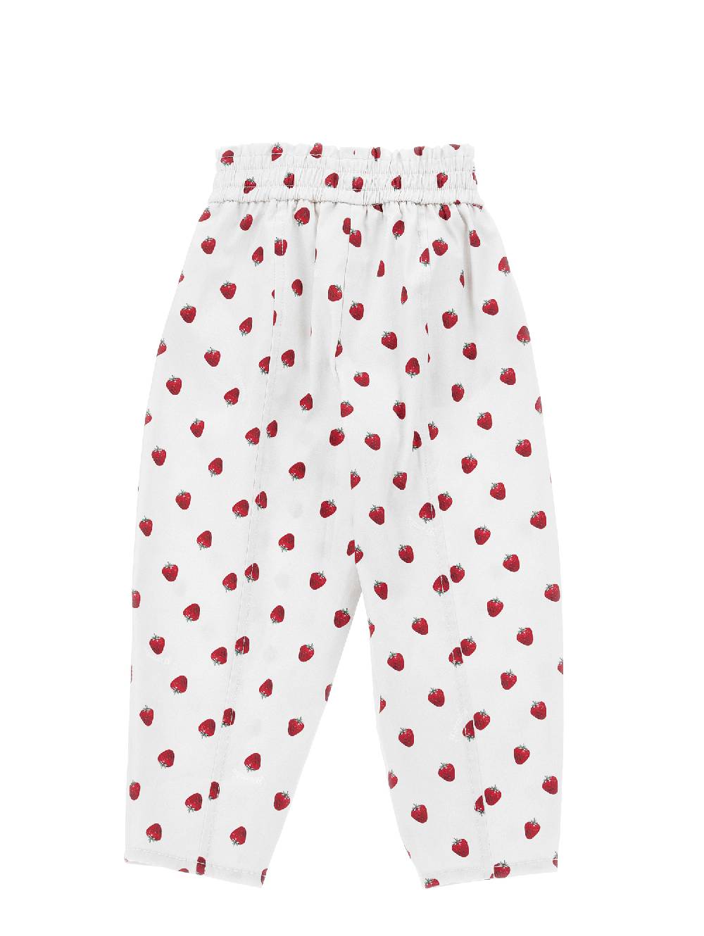 Monnalisa Pantaloni gabardine stampa fragole In Vendita
