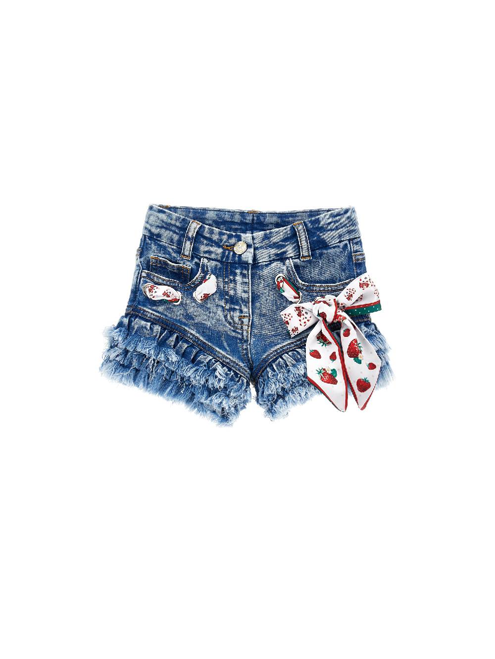 Monnalisa Shorts jeans con foulard Negozio