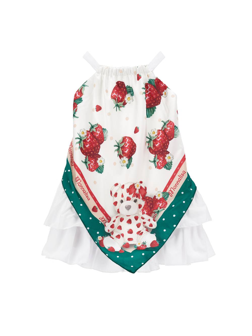 Monnalisa Abito con spalline e inserto foulard Lightning offer