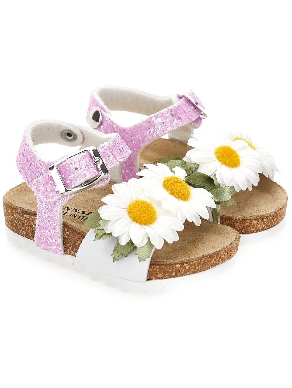 Monnalisa Sandaletti glitter con margherite Offerta settimanale