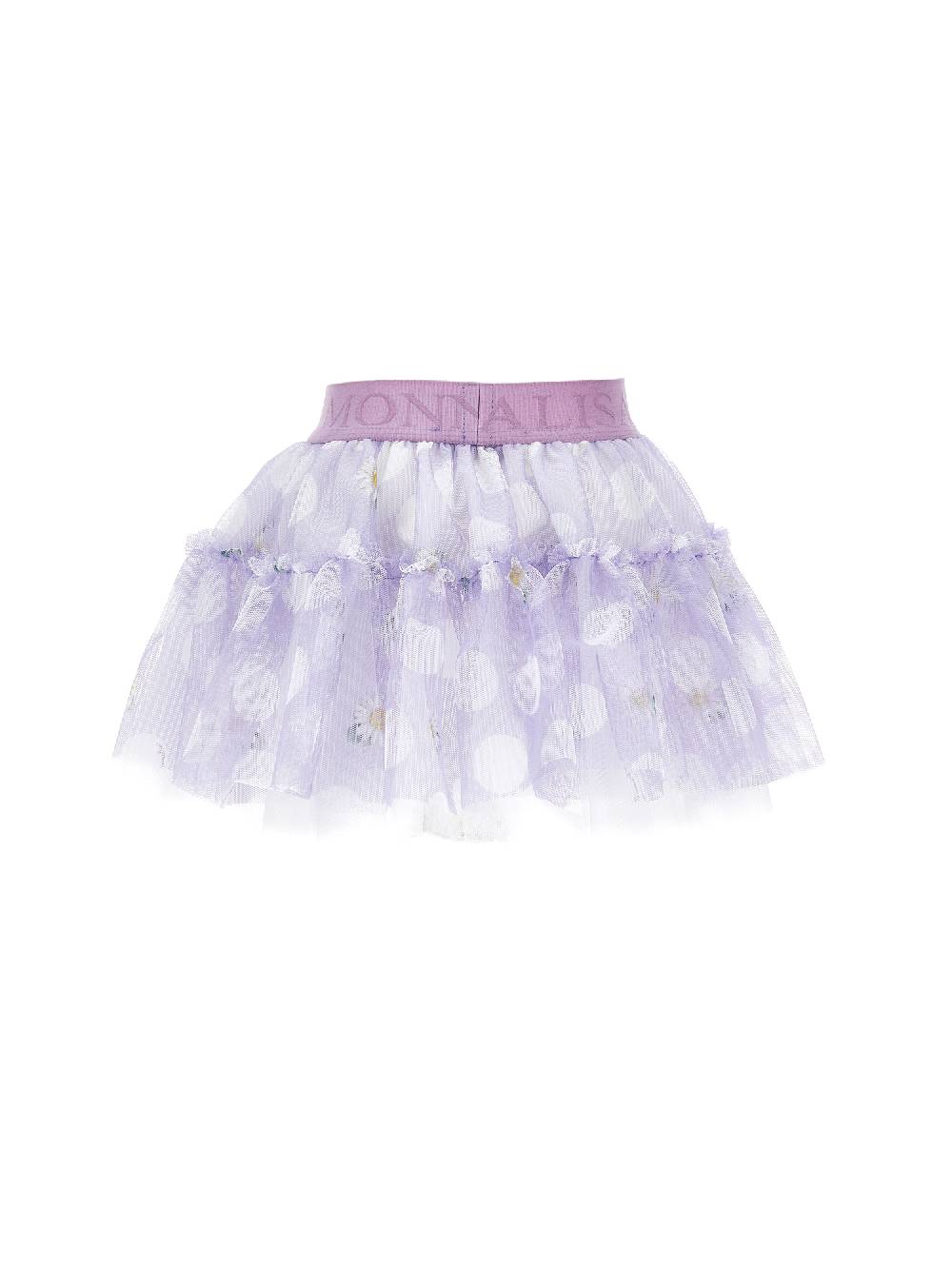 Monnalisa Gonna tulle pois e margherite Latest stili