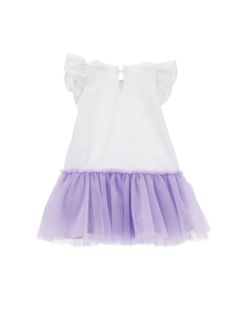 Monnalisa Abito jersey con balza in tulle Sostegno trimestrale