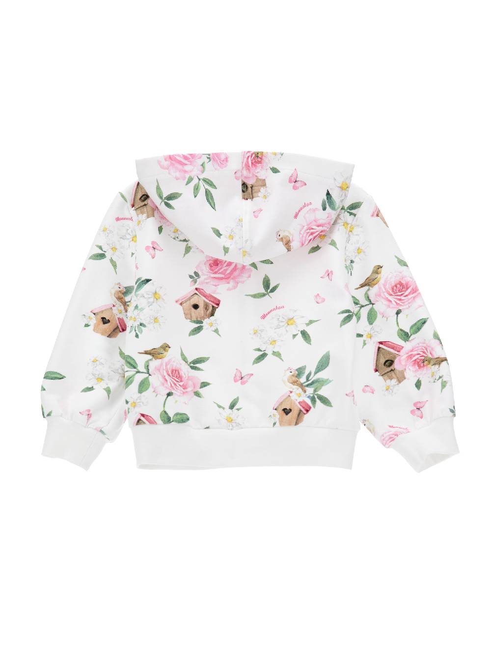 Monnalisa Felpa floreale con cappuccio Promozione