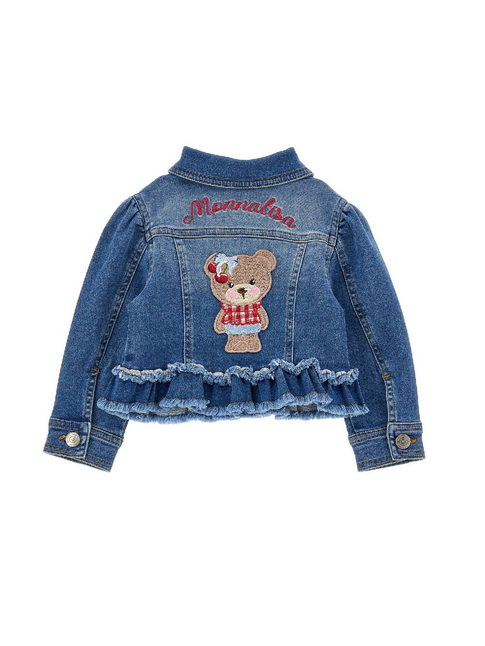 Monnalisa Giacchino denim ricamato Economico