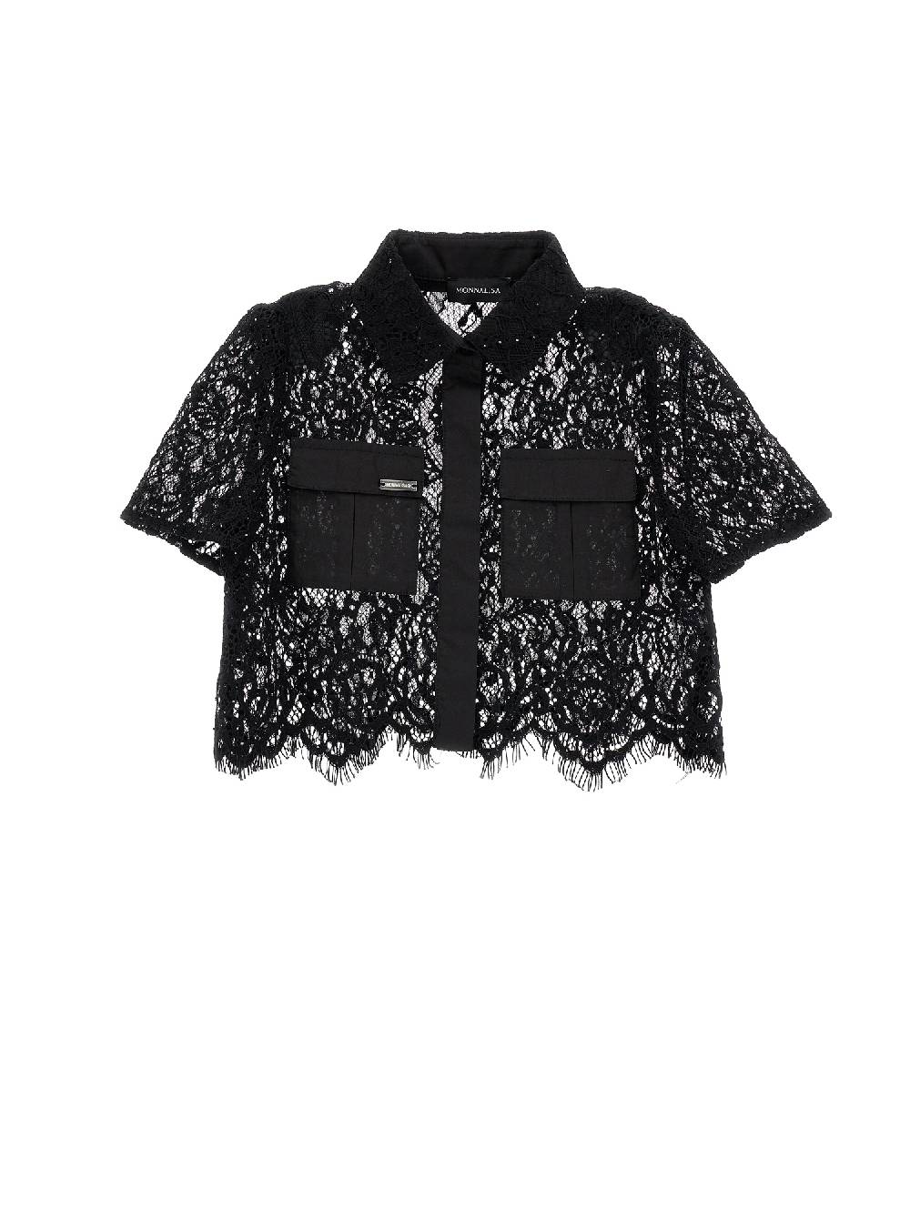 Monnalisa Camicia pizzo cropped