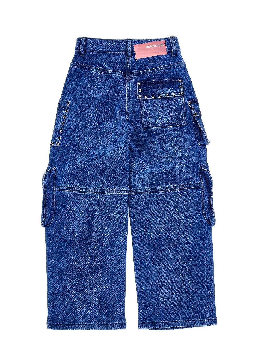 Monnalisa Jeans cargo indigo Prezzo di fabbrica
