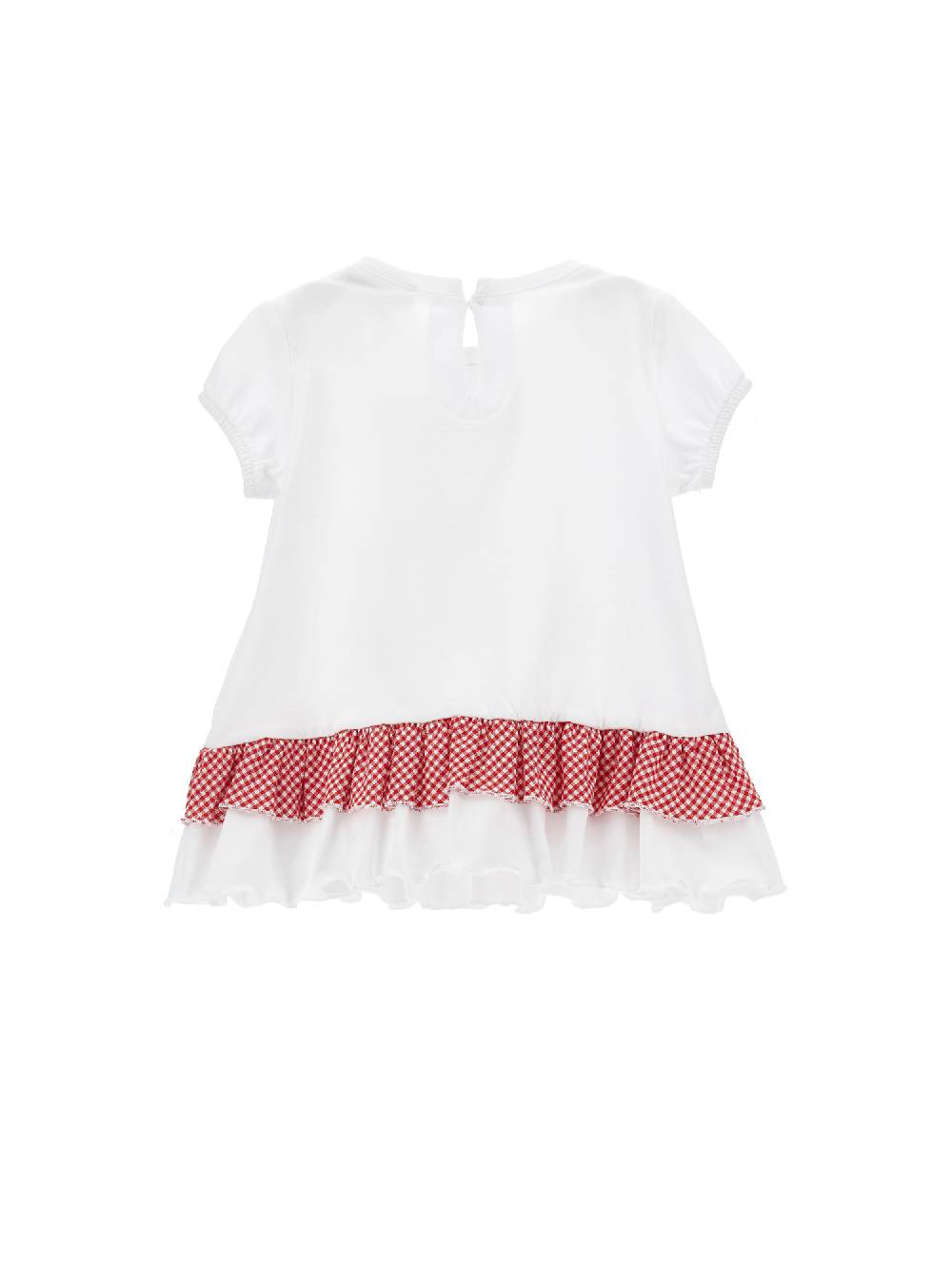 Monnalisa T-shirt jersey cotone con balza Fornitura limitata