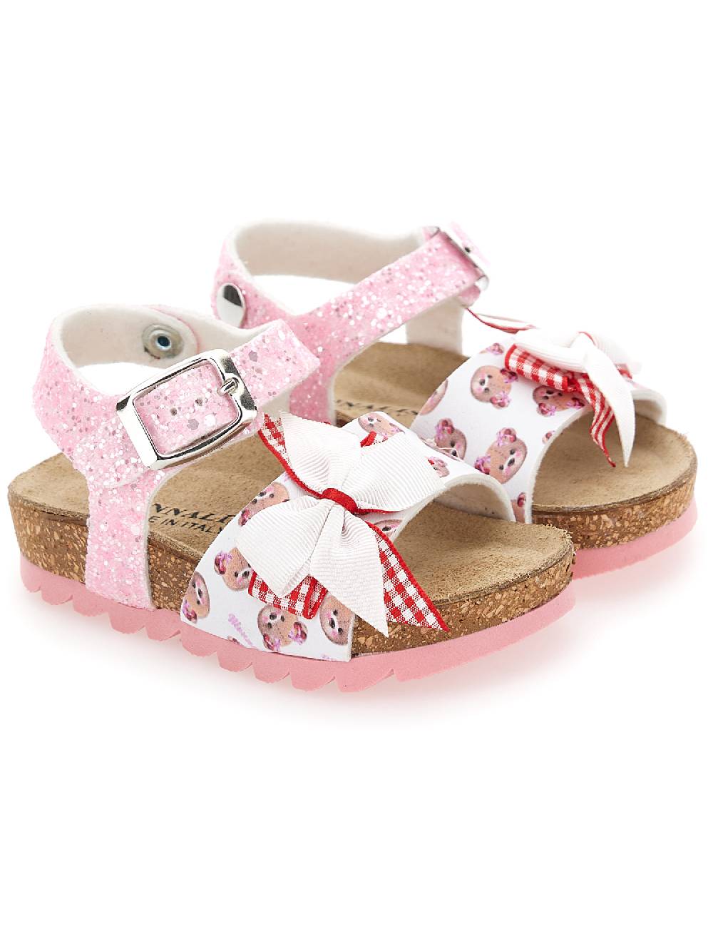 Monnalisa Sandaletti glitter con fiocchetti Online Outlet