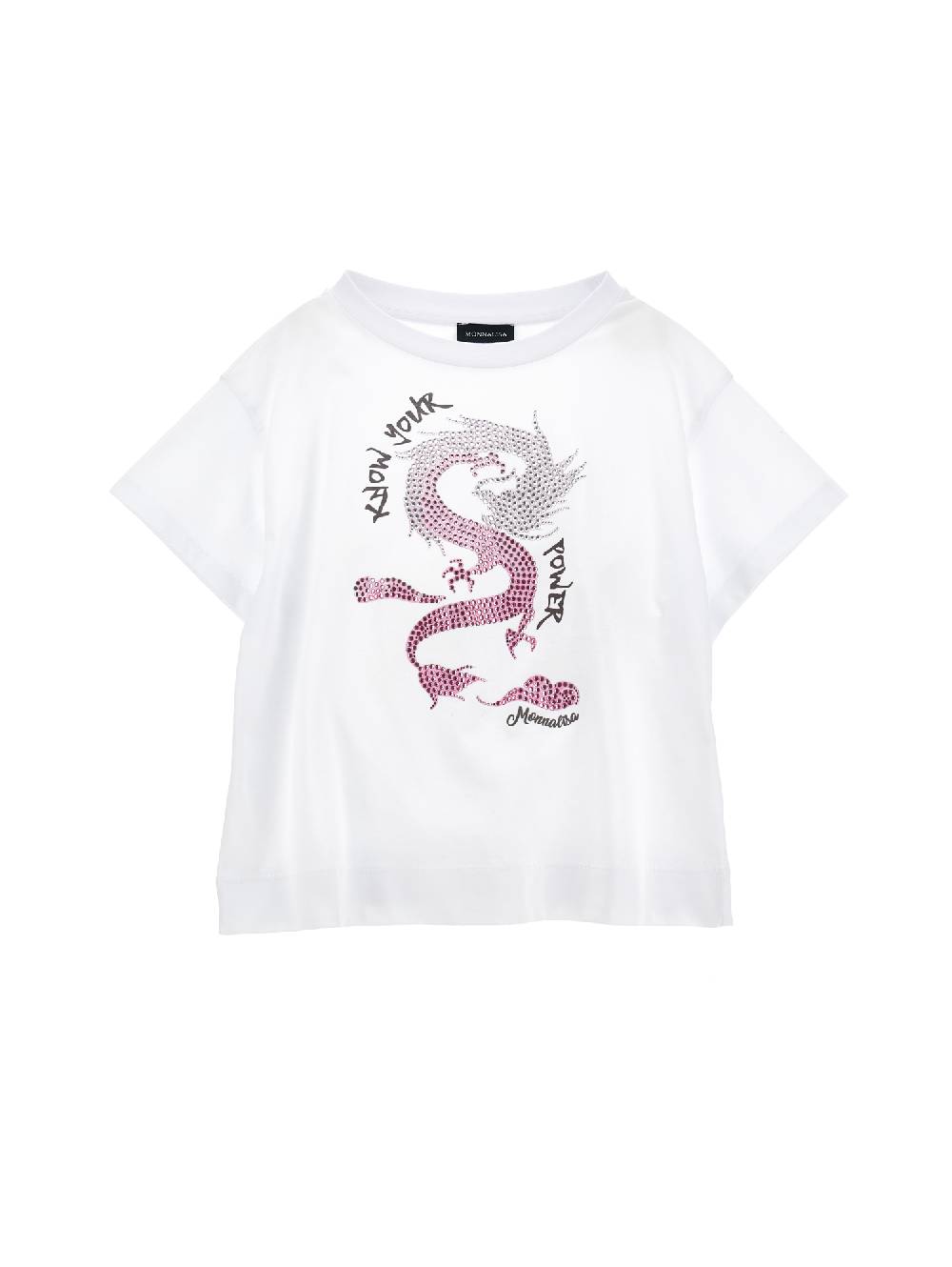 Monnalisa T-shirt jersey con strass