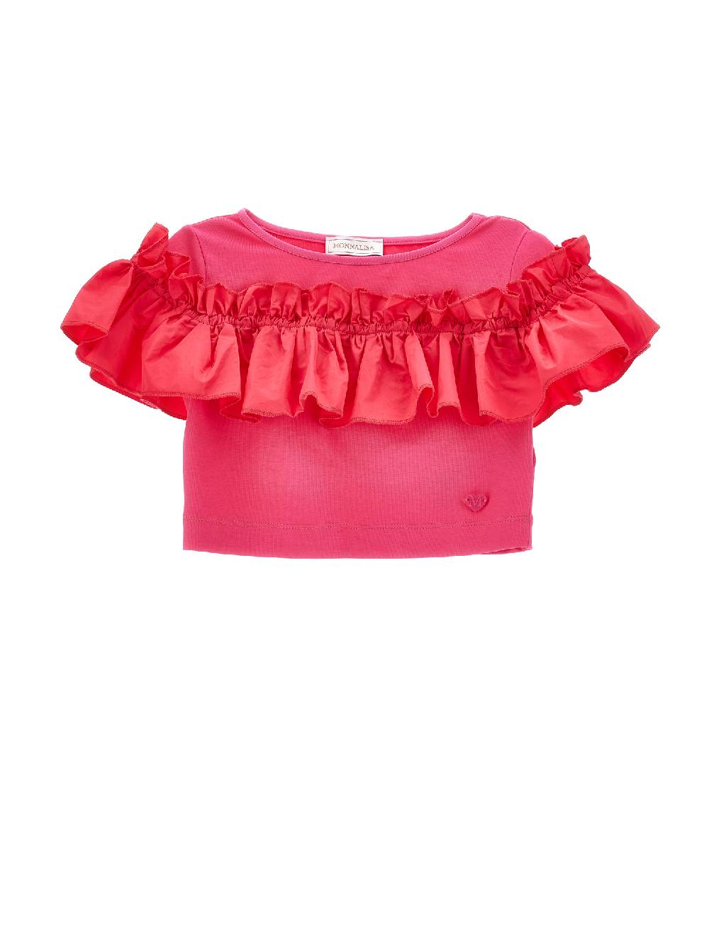 Monnalisa Top cotone con rouches Sconto di tempo limitato