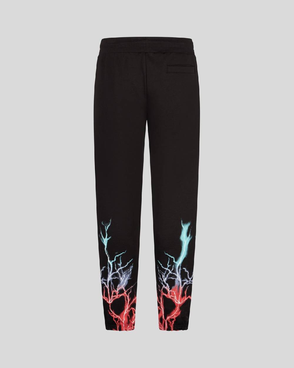 Phobia Archive PANTALONCINO NERO CON STAMPA FULMINE BI-COLORE ROSSO E BLU Vendite stagionali