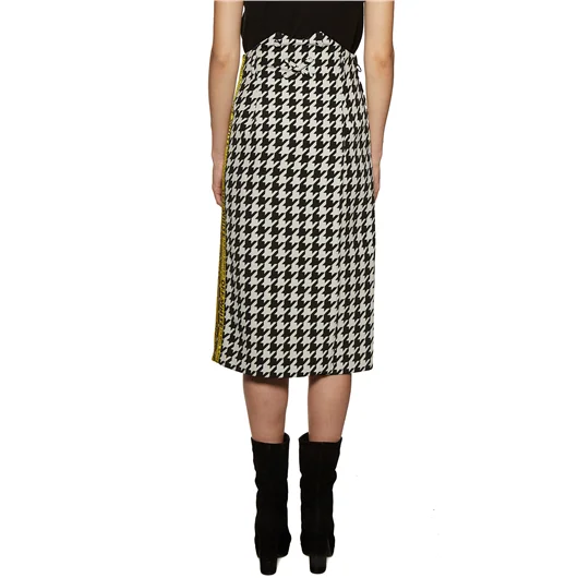 OFF-WHITE CO VIRGIL ABLOH GONNA LONGUETTE PIED DE POULE Presa