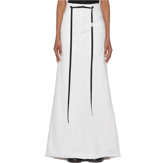 ANN DEMEULEMEESTER GONNA LUNGA IN DENIM GOELE Economico