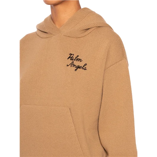 PALM ANGELS MAGLIA IN LANA CON CAPPUCCIO Negozi Online