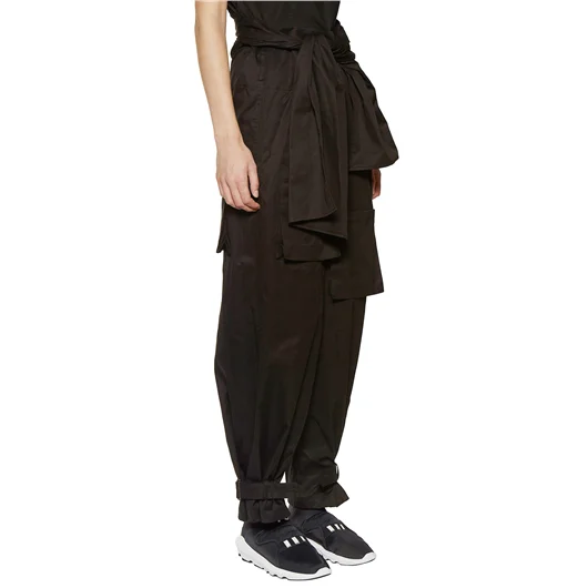 YOHJI YAMAMOTO PANTALONE IN GABARDINE VITA ALTA Spedizione Gratuita