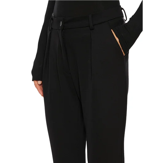 NOSTRASANTISSIMA PANTALONE SLIM IN VISCOSA Saldi Di Fabbrica
