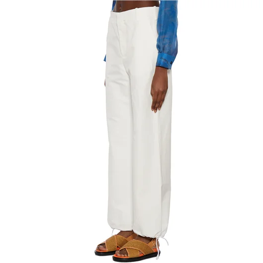 MARNI PANTALONI CARGO IN COTONE E LINO Vendite Flash