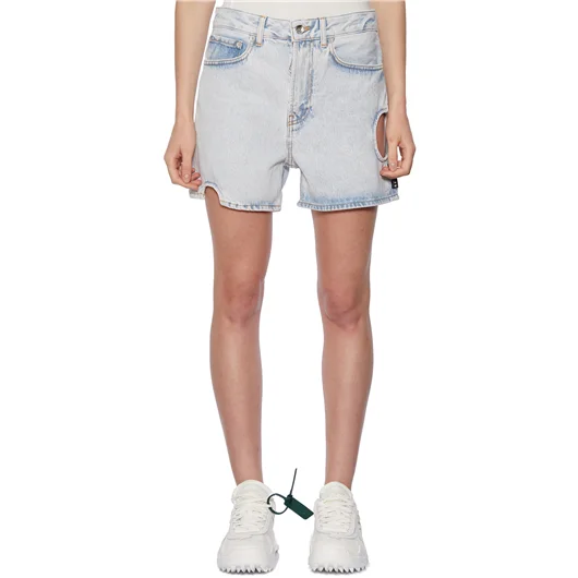 OFF-WHITE CO VIRGIL ABLOH SHORTS IN DENIM METEOR STRAIGHT Sottocosto