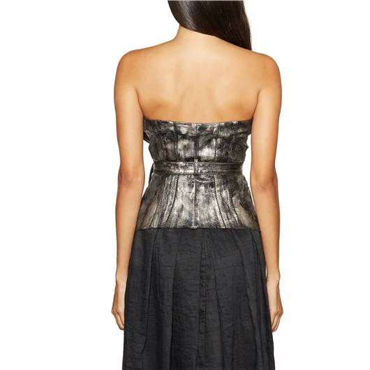 MASNADA TOP IN PELLE LAMINATA Prezzo Ridotto
