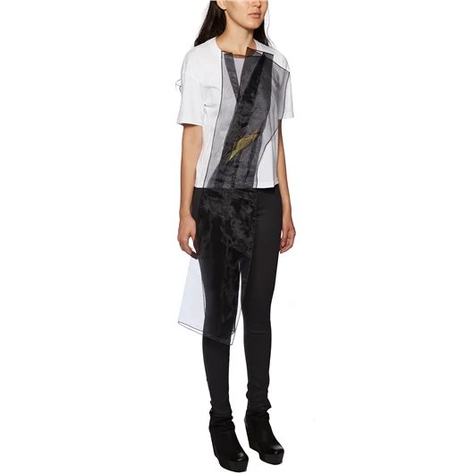 QUETSCHE_ T-SHIRT IN COTONE DRIED FLOWERS Offerta
